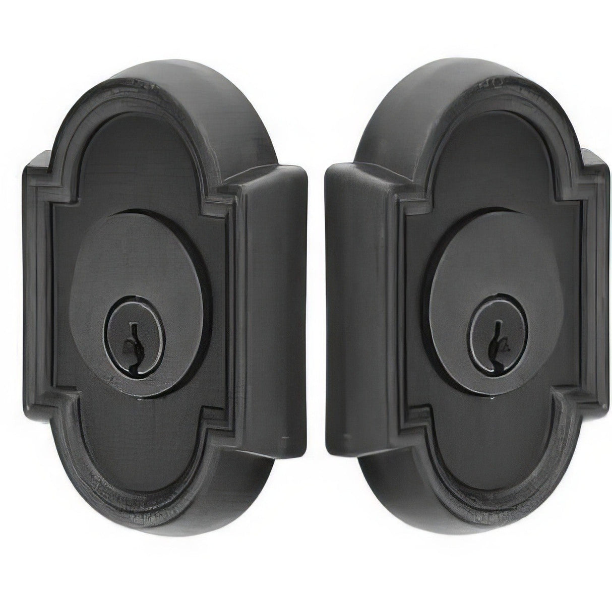 Emtek 8372FB flat black double cylinder deadbolt