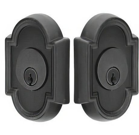 Emtek 8372FB flat black double cylinder deadbolt