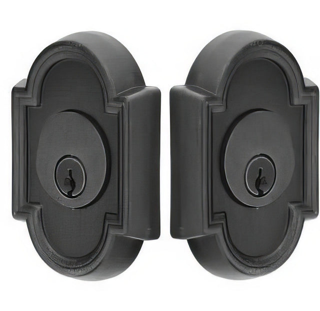 Emtek 8372FB flat black double cylinder deadbolt