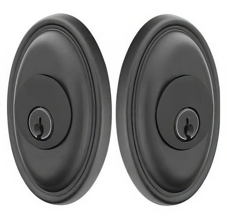 Emtek 8373FB flat black double cylinder deadbolt