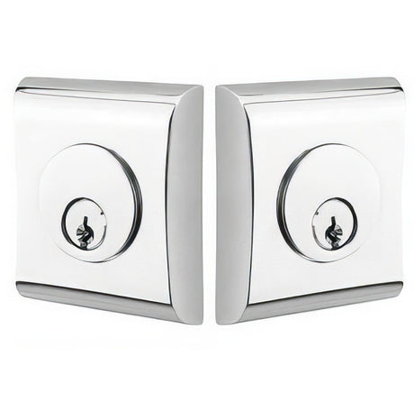 Emtek 8375US15 satin nickel double cylinder deadbolt