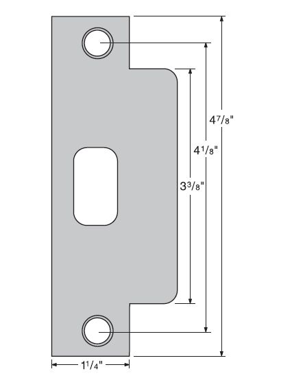 Kwikset 83846-004 Strike for US26 Bright Chrome and US26D Satin Chrome in Bright Chrome and Satin Chrome