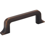 Jeffrey Alexander 839-3DBAC brushed oil rubbed bronze cabinet drawer pull