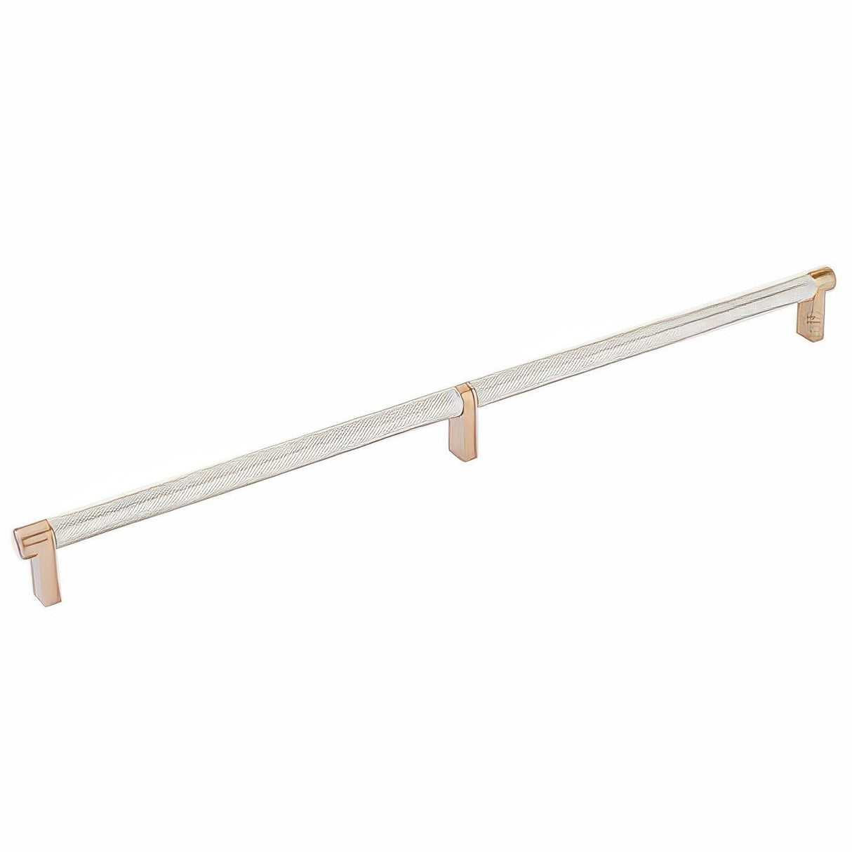 Emtek 84059.RECSCU.KNUS15 satin nickel knurled cabinet bar