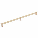 Emtek 84059.RECSCU.KNUS4 satin brass knurled cabinet bar