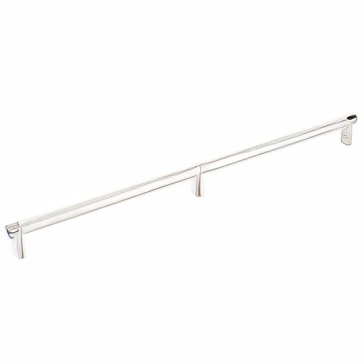 Emtek 84059.RECUS14.KNUS14 polished nickel knurled cabinet bar