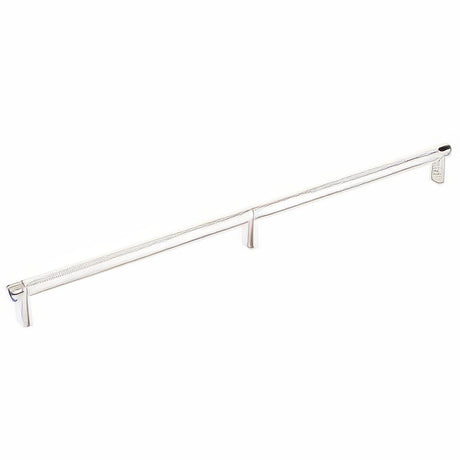 Emtek 84059.RECUS14.KNUS14 polished nickel knurled cabinet bar