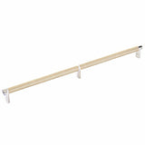 Emtek 84059.RECUS14.KNUS4 satin brass knurled cabinet bar