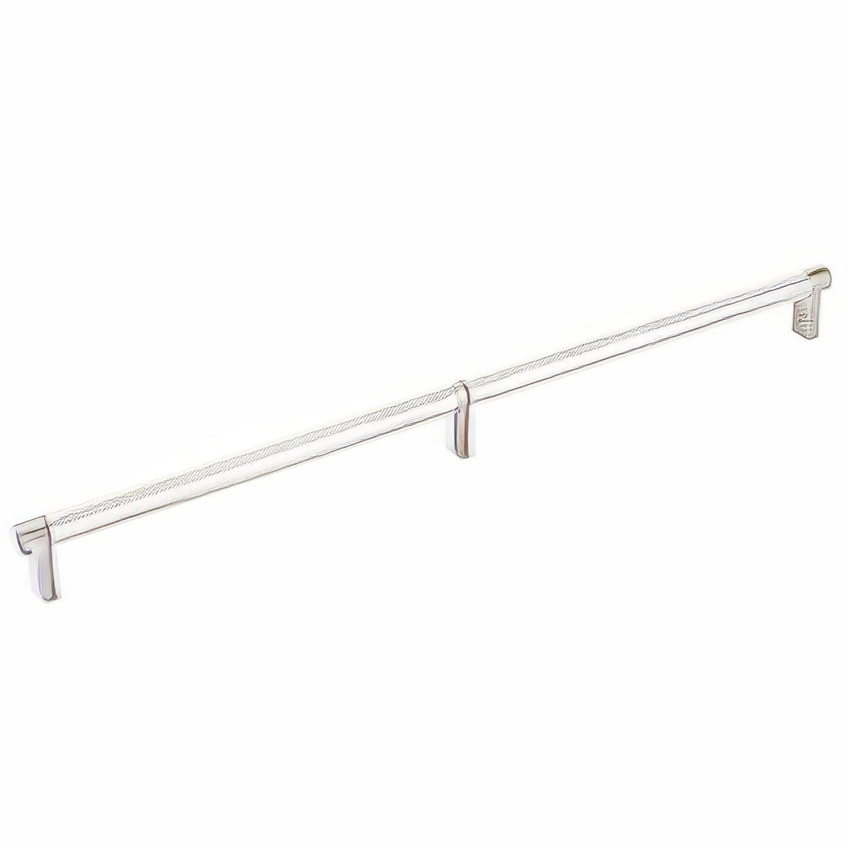 Emtek 84059.RECUS15.KNUS14 lifetime polished nickel knurled cabinet bar