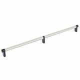 Emtek 84059.RECUS19.KNUS15 satin nickel knurled cabinet bar