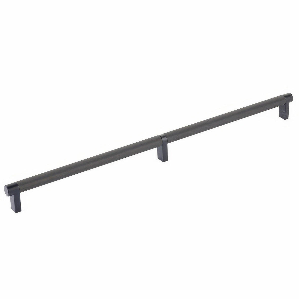 Emtek 84059.RECUS19.KNUS19 flat black knurled cabinet bar