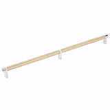 Emtek 84059.RECUS26.KNUS4 satin brass knurled cabinet bar