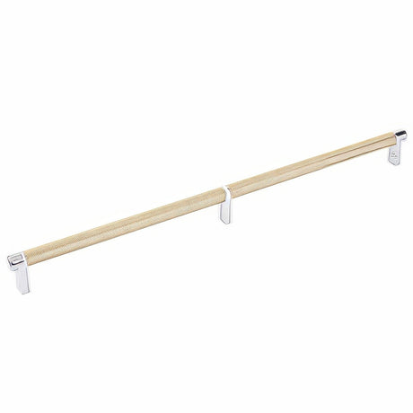 Emtek 84059.RECUS26.KNUS4 satin brass knurled cabinet bar