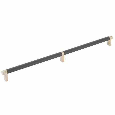 Emtek 84059.RECUS4.KNUS19 flat black knurled cabinet bar