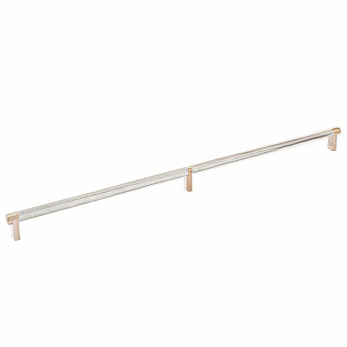 Emtek 84060.RECSCU.KNUS15 satin nickel knurled cabinet bar