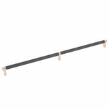 Emtek 84060.RECSCU.KNUS19 flat black knurled cabinet bar