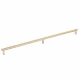 Emtek 84060.RECSCU.KNUS4 satin brass knurled cabinet bar