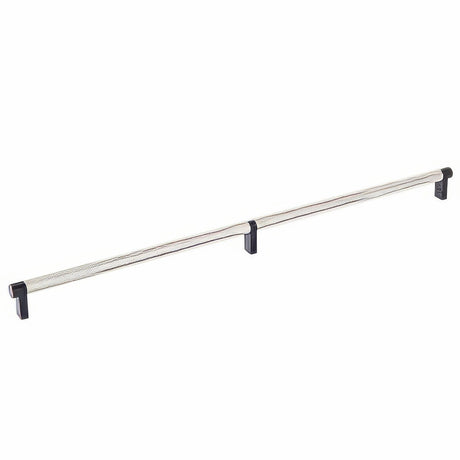Emtek 84060.RECUS10B.KNUS15 satin nickel knurled cabinet bar
