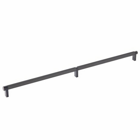 Emtek 84060.RECUS10B.KNUS19 flat black knurled cabinet bar
