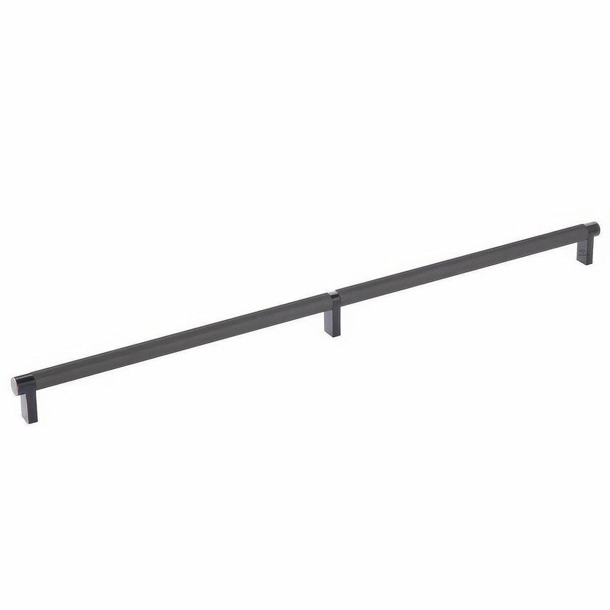 Emtek 84060.RECUS10B.KNUS19 flat black knurled cabinet bar