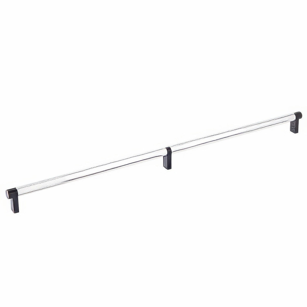 Emtek 84060.RECUS10B.KNUS26 polished chrome knurled cabinet bar