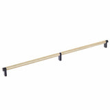 Emtek 84060.RECUS10B.KNUS4 satin brass knurled cabinet bar