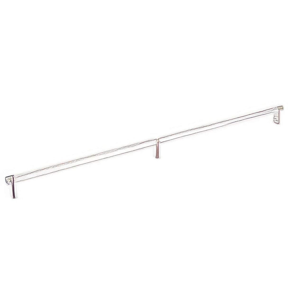 Emtek 84060.RECUS14.KNUS14 polished nickel knurled cabinet bar