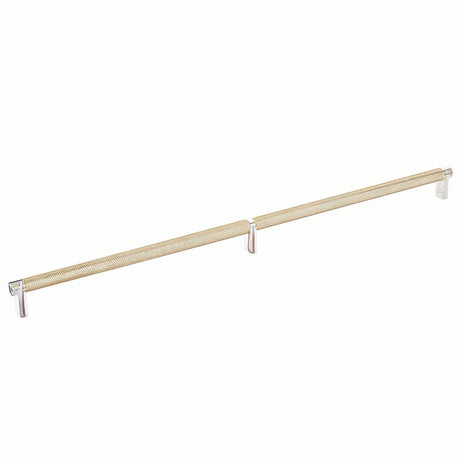 Emtek 84060.RECUS14.KNUS4 satin brass knurled cabinet bar