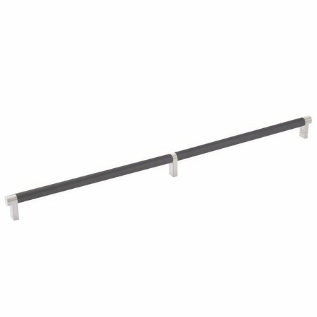 Emtek 84060.RECUS15.KNUS19 flat black knurled cabinet bar