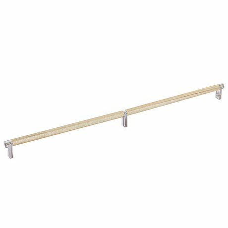 Emtek 84060.RECUS15.KNUS4 satin brass knurled cabinet bar