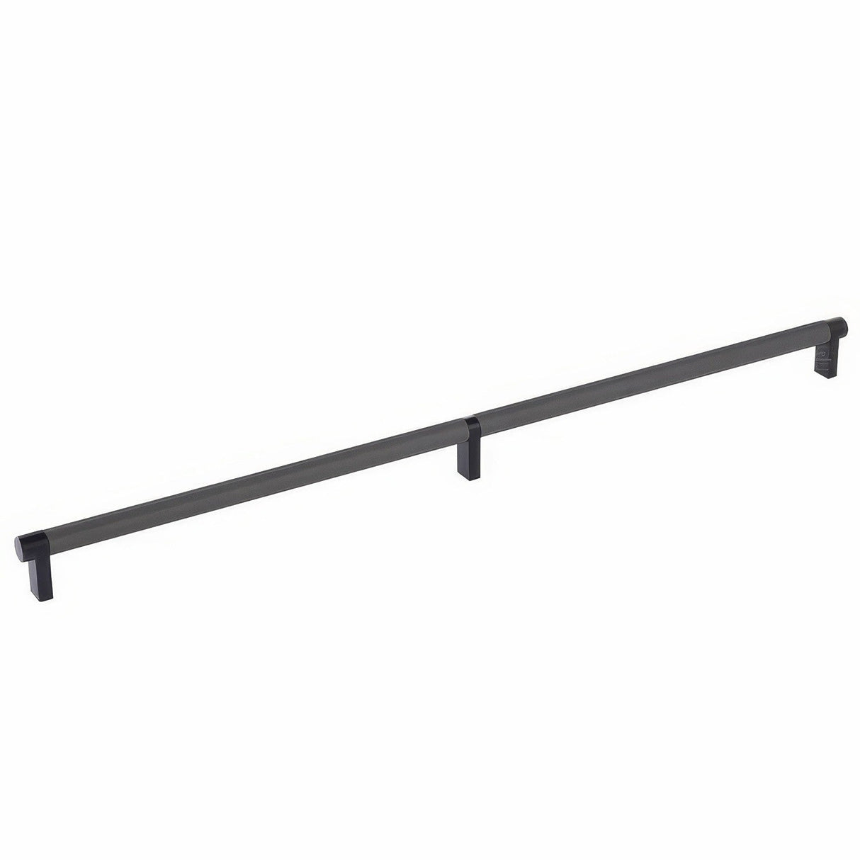 Emtek 84060.RECUS19.KNUS19 flat black knurled cabinet bar