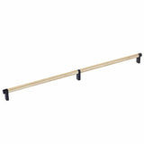 Emtek 84060.RECUS19.KNUS4 satin brass knurled cabinet bar