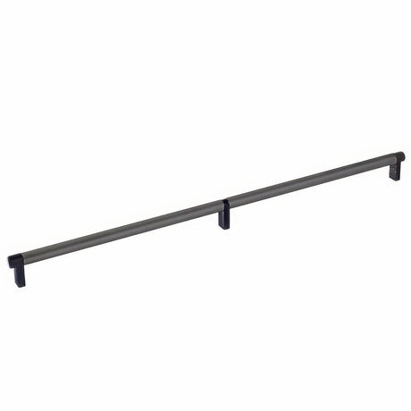 Emtek 84060.RECUS19.SMUS19 flat black smooth cabinet bar