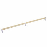 Emtek 84060.RECUS26.KNUS4 satin brass knurled cabinet bar