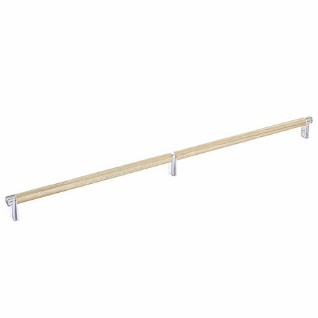 Emtek 84060.RECUS26.KNUS4 satin brass knurled cabinet bar