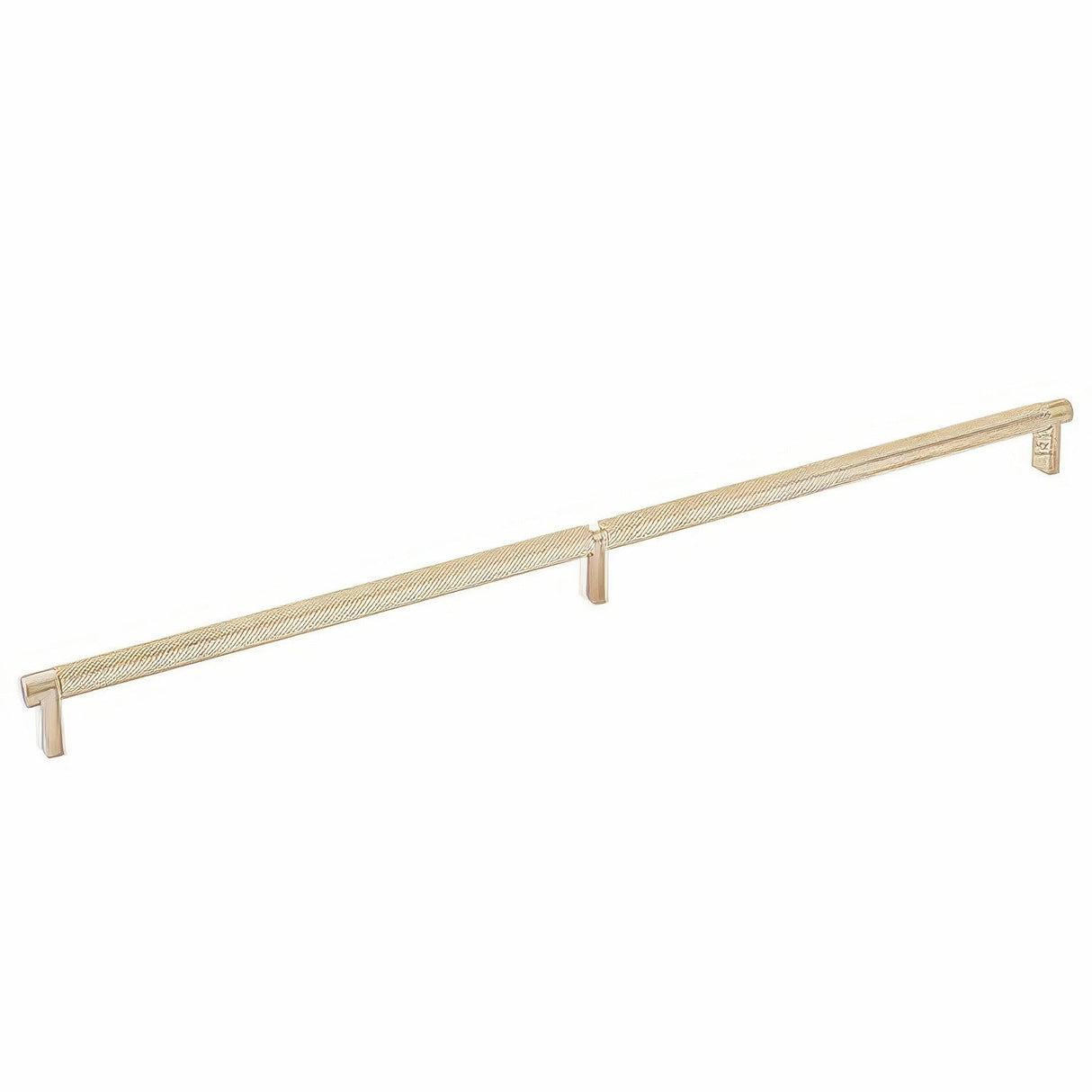 Emtek 84060.RECUS4.KNUS4 satin brass knurled cabinet bar