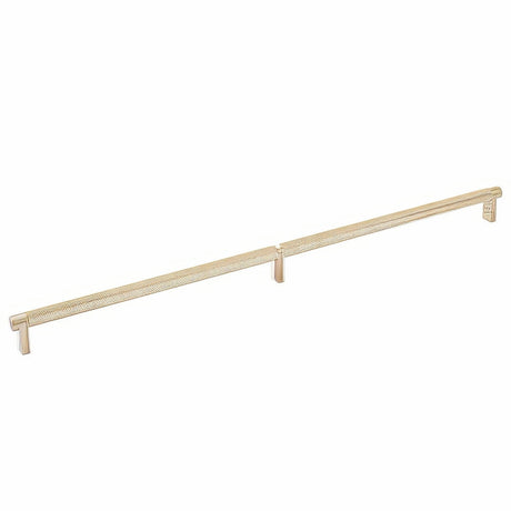 Emtek 84060.RECUS4.KNUS4 satin brass knurled cabinet bar