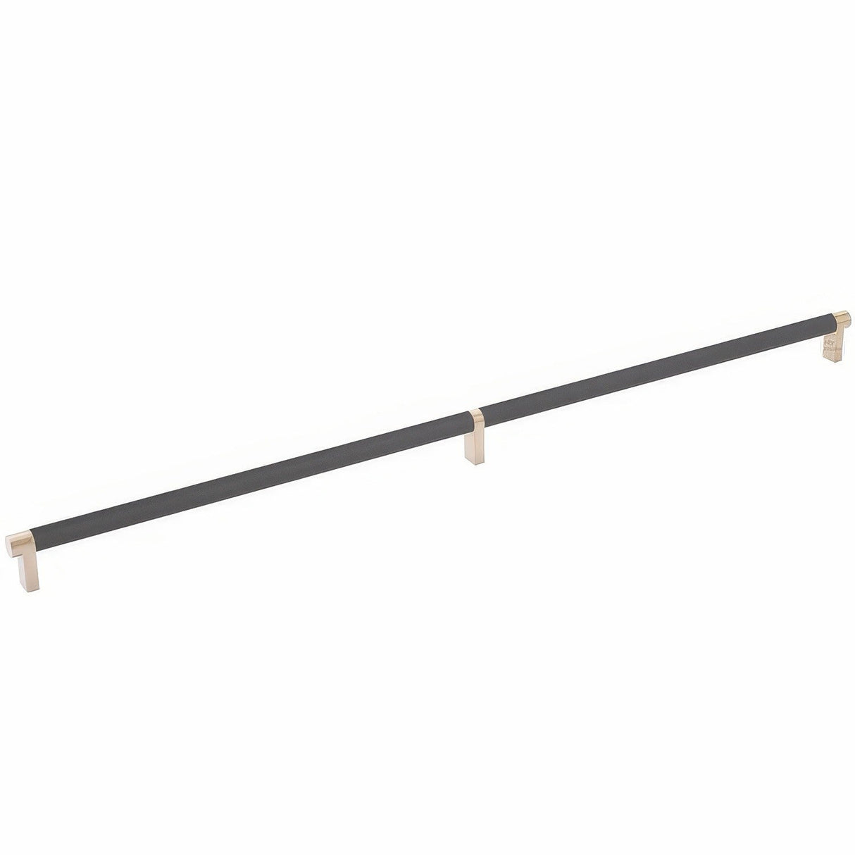 Emtek 84061.RECSCU.KNUS19 flat black knurled cabinet bar