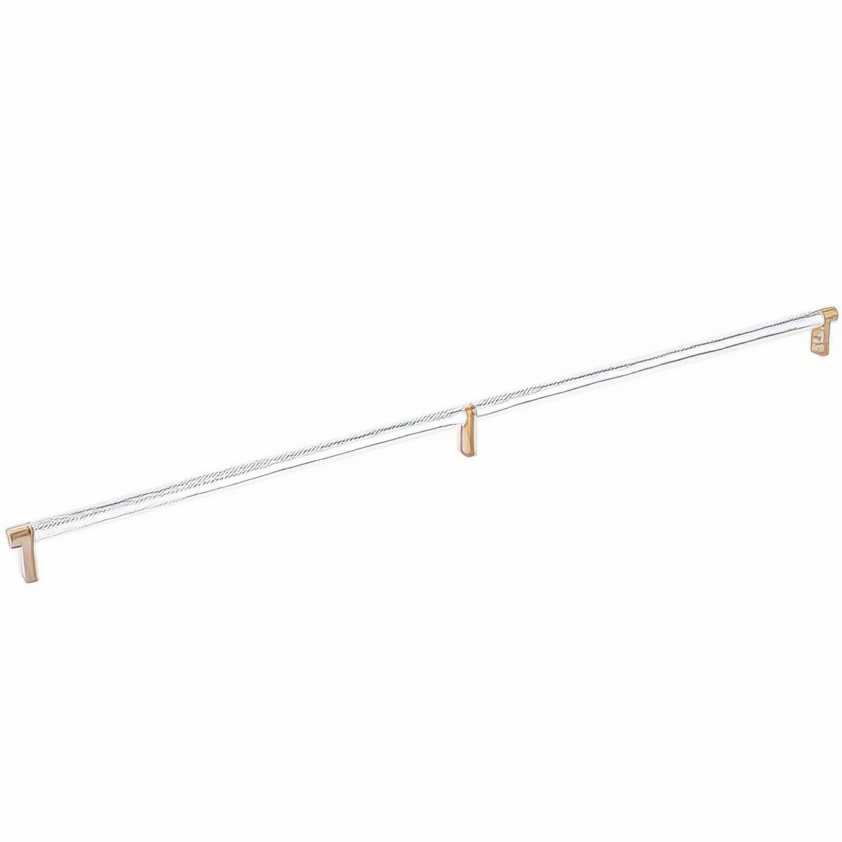Emtek 84061.RECSCU.KNUS26 polished chrome knurled cabinet bar