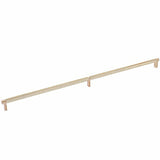 Emtek 84061.RECSCU.KNUS4 satin brass knurled cabinet bar