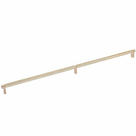 Emtek 84061.RECSCU.KNUS4 satin brass knurled cabinet bar