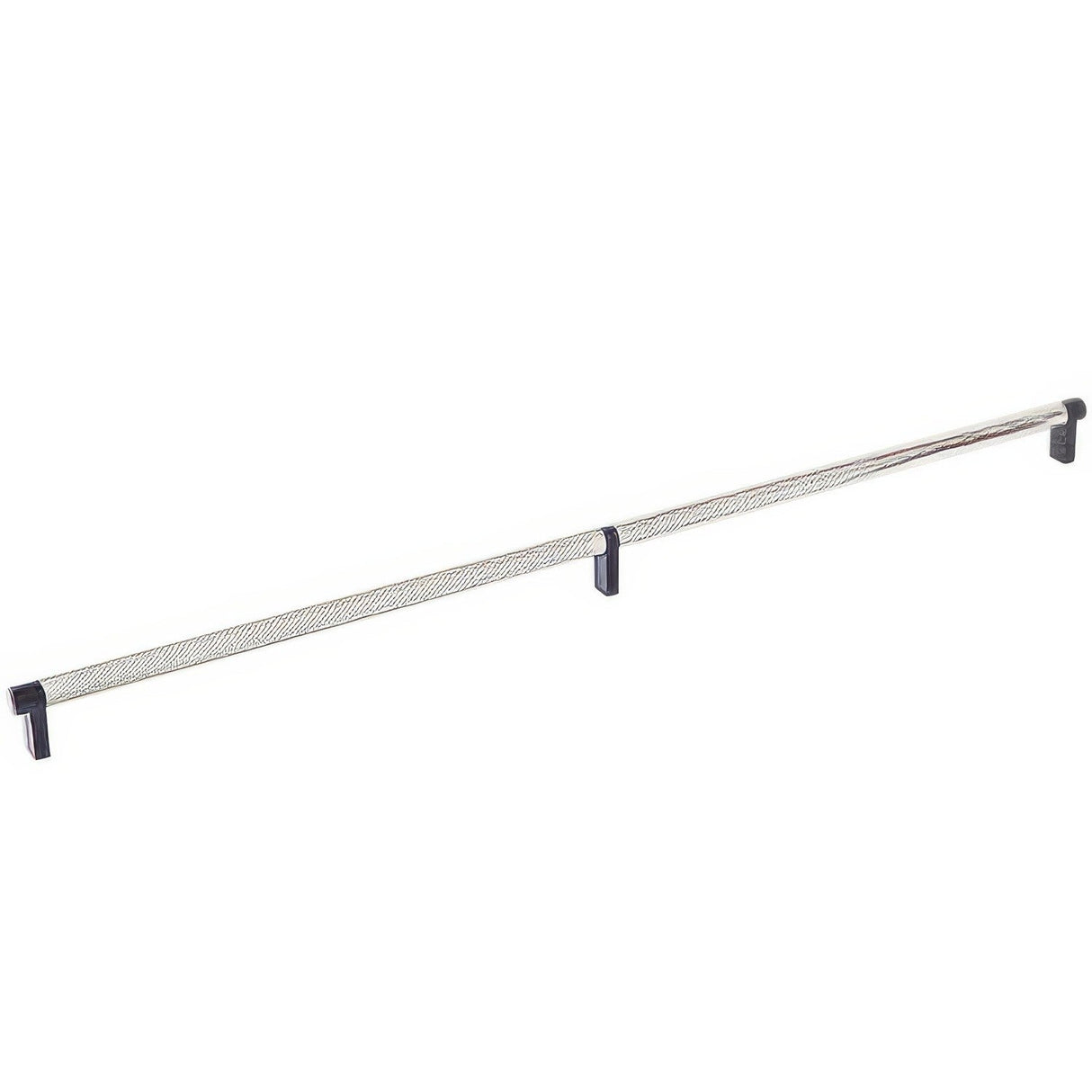 Emtek 84061.RECUS10B.KNUS15 satin nickel knurled cabinet bar