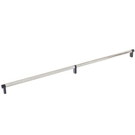 Emtek 84061.RECUS10B.KNUS15 satin nickel knurled cabinet bar