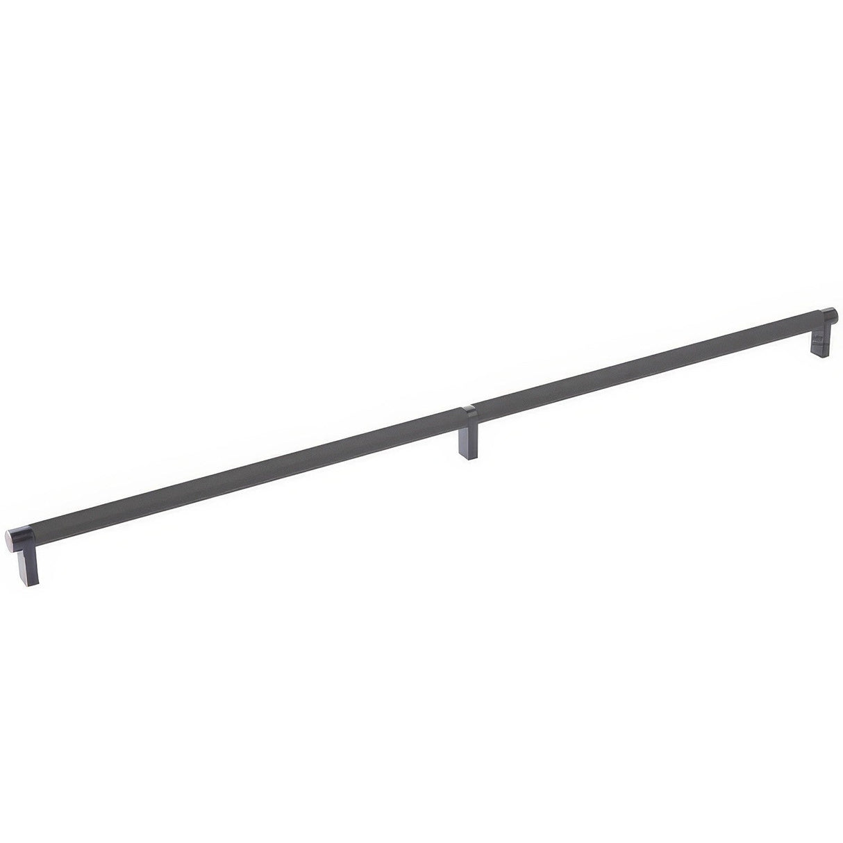 Emtek 84061.RECUS10B.KNUS19 flat black knurled cabinet bar