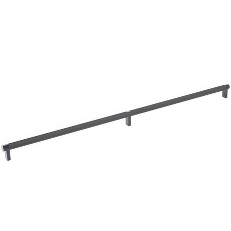 Emtek 84061.RECUS10B.KNUS19 flat black knurled cabinet bar