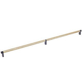 Emtek 84061.RECUS10B.KNUS4 satin brass knurled cabinet bar