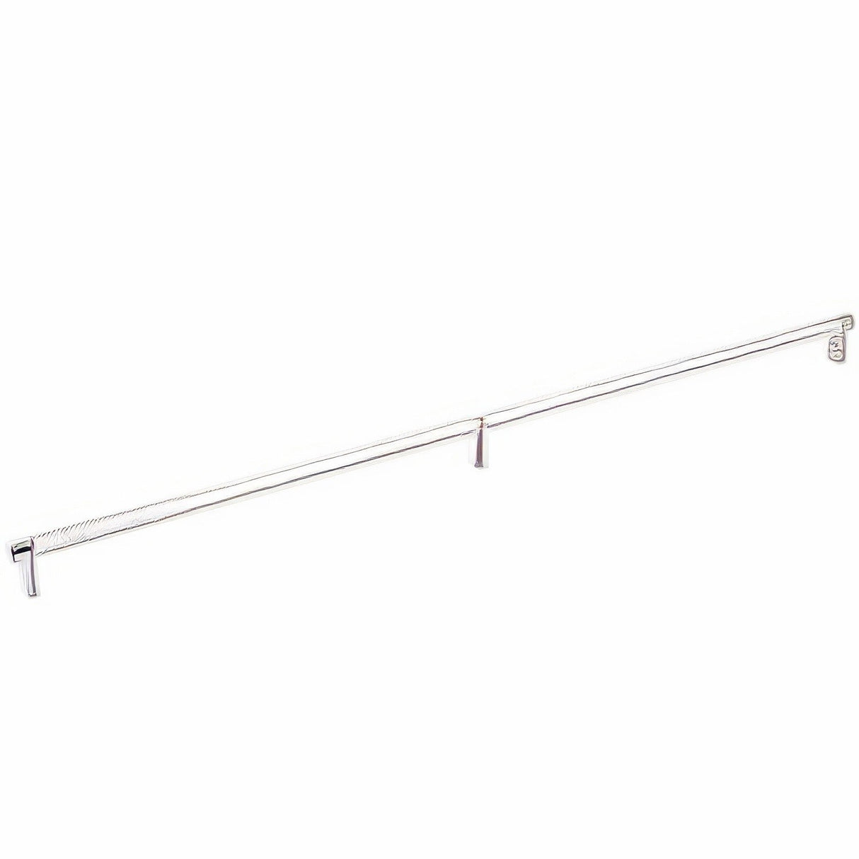 Emtek 84061.RECUS14.KNUS14 polished nickel knurled cabinet bar