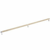 Emtek 84061.RECUS14.KNUS4 satin brass knurled cabinet bar