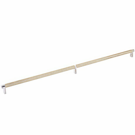 Emtek 84061.RECUS14.KNUS4 satin brass knurled cabinet bar
