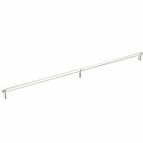 Emtek 84061.RECUS15.KNUS14 lifetime polished nickel knurled cabinet bar